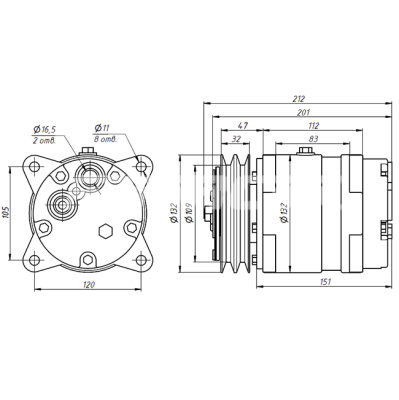 Компрессор RC-U08591 MOTORCOOL